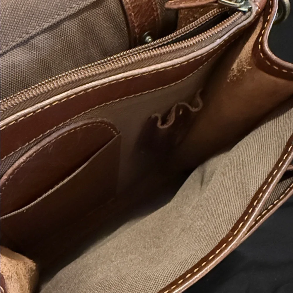 Etrier men's shoulder bag cognac, brown Leather Messenger Bag